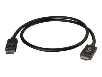 C2G DisplayPort to HDMI M M Adapter Cable, Black, 3ft, 54325, 17103372, Cables