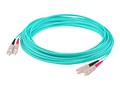 AddOn OM3 Fiber Patch Cable, SC-SC, 50 125, Duplex, Multimode, Aqua, 2m, ADD-SC-SC-2M5OM3, 14418580, Cables