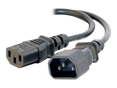 C2G Power Extension Cord, C13 to C14, 250V 13A, 16AWG 3C, 2ft, 29965, 13325251, Power Cords