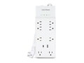 CyberPower Home and Office Surge Protector w 8x NEMA 5-15R, USB-A, USB-C, 6ft Cord, White, CSP806UC18W , 42139825, Surge Suppressors CyberPower Home and Office Surge Protector w 8x NEMA 5-15R, USB-A, USB-C, 6ft Cord, White, CSP806UC18W , 42139825, Surge Suppressors