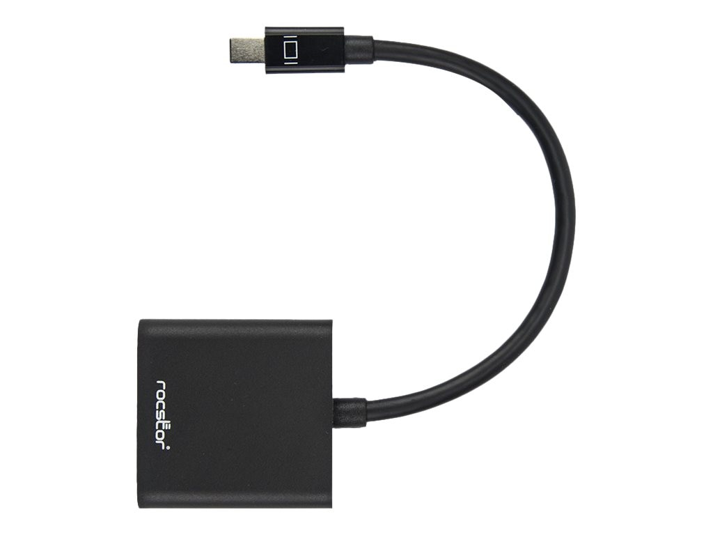 Rockstor Y10A199-B1 6in Mini Displayport To Vga Cabl Male To Female Adapter 