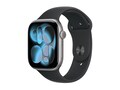 Apple Watch Series 11, GPS, 46mm, Space Gray Aluminum Case with Black Sport Band - M L, MEV44LW/A                     , 42039434, Wearable Technology - Apple Watch Series 6-7