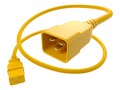 UNC 12AWG 20A 250V C19 to C20 STJ Power Cord, Yellow, 6ft, PWCD-C19C20-20A-06F-YLW, 41226833, Power Cords