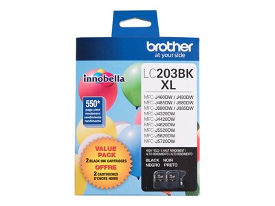 Brother Black Innobella High Yield (XL Series) Ink Cartridges for MFC-J4320DW, MFC-J4420DW (2-pack), LC2032PKS, 31283710, Ink Cartridges & Ink Refill Kits - OEM