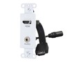 C2G Decorative Wall Plate w  HDMI Pigtail, White, 39872, 35128151, Premise Wiring Equipment