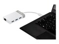 TRENDnet USB-C to Gigabit Adapter + USB Hub, White, TUC-ETGH3, 41643151, Adapters & Port Converters