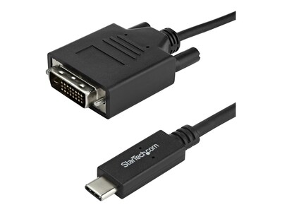 StarTech.com USB Type C (USB-C) to DVI M M Cable, Black, 2m, CDP2DVIMM2MB, 32647191, Cables