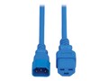 Eaton 15A 250V 14AWG C14 to C21 Heavy-Duty Power Cord, Blue, 6ft, P037-006-ABL                  , 41910929, Power Cords