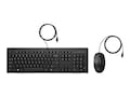 HP 225 Wired Mouse and Keyboard Combo, 286J4AA#ABA, 41276063, Keyboard/Mouse Combinations