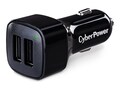 CyberPower 2-3.1A USB Mobile Travel Charger w  Auto Plug, TR22U3A, 34343415, Automobile/Airline Power Adapters