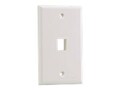 Panduit NETKEY 1Port WHT Single Gang , NK1FNWH, 41071901, Premise Wiring Equipment