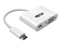 Tripp Lite USB-C to VGA DisplayPort Alternate Mode Video Adapter Converter w  USB-C PD Charging Port, U444-06N-V-C, 32470867, Adapters & Port Converters