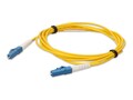 AddOn LC (Male) to LC (Male) OS2 Duplex Fiber OFNR (Riser-Rated) Micro-Boot Patch Cable, Yellow, 3m, ADD-LC-LC-MB3MS9SMF, 41700616, Cables