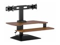VARIDESK Premier Electric Dual-Monitor Sit-Stand Converter - Walnut, 402678                        , 41976150, Furniture - Miscellaneous