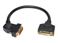 Tripp Lite DVI Dual Link 45 Degree Left Extension Cable, DVI-D M-F 1ft, P562-001-45L, 7058483, Cables