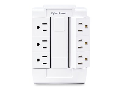 CyberPower 6-Outlet Swivel Wall Tap, GT600P, 32398041, Power Strips
