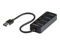 StarTech.com 4 Port USB 3.0 4x USB Type-A 5Gbps Hub with On Off Port Switches - USB Bus Powered, HB30A4AIB, 35961397, USB & Firewire Hubs