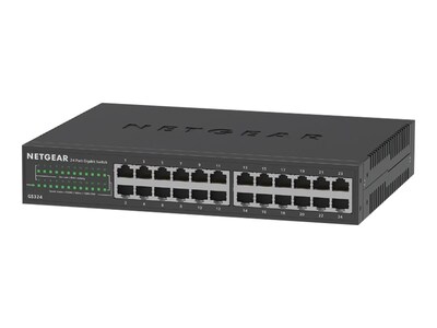 Netgear 24-port 1U RM Unmanaged Switch for Plug-and-Play 24xGbE RJ-45 (NA), GS324-200NAS, 41177222, Network Switches