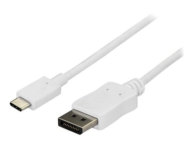 StarTech.com USB-C to DisplayPort M M 4K 60Hz Cable, White, 6ft, CDP2DPMM6W, 34549595, Cables