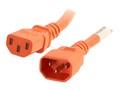 C2G 18AWG IEC320C14 to IEC320C13 Power Cord, Orange, 10ft, 17518, 41067034, Power Cords