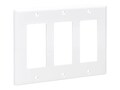 Tripp Lite Triple-Gang Faceplate Decora ACCSSTYLE Vertical White , N042D-300-WH, 37978272, Premise Wiring Equipment