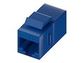 UNC CAT6 RJ45 Keystone In-Line Coupler, Blue, C6-CPLR-BLU, 20593552, Cable Accessories