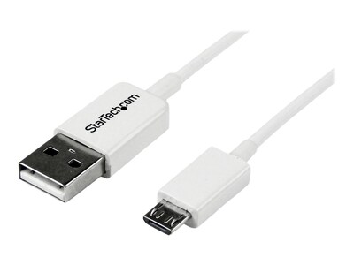 StarTech.com Micro USB Cable - A to Micro B, White, 1m, USBPAUB1MW, 16245441, Cables