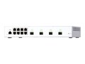 Qnap QSW-M408S 12P Layer 2 Managed SW 81GbE Port&4 10G SFP+ Port Easy MGMT, QSW-M408S-US, 38385719, Network Switches