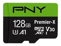 PNY 128GB Premier-X UHS-I V30 U3 microSDXC Memory Card with SD Adapter, P-SDU128V31100PX-GE, 41522542, Memory - Flash