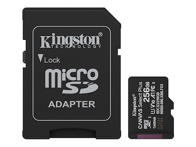 Kingston 256GB Canvas Select Plus UHS-I MicroSD Card w SD Adapter, Class 10, SDCS3/256GB , 42014481, Memory - Flash Kingston 256GB Canvas Select Plus UHS-I MicroSD Card w SD Adapter, Class 10, SDCS3/256GB , 42014481, Memory - Flash