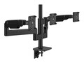 Humanscale M Flex for M8.1, Clamp Mount, Triple Bracket for 3 Monitors, 18 Post - Black, X8NTNCCBNTBFTBFTB18           , 41849939, Mounting Hardware - Miscellaneous