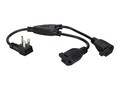 QVS 12in AC Splitter Adapt Angle , PPRT-ADPT2, 41058701, Power Cords