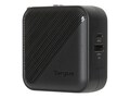 Targus 65W GaN Wall Charger Black, APA803GL, 41533801, Battery Chargers