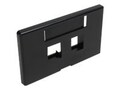 Leviton QuickPort facePlate 2prt BLK, 49910-HE2, 37659888, Premise Wiring Equipment