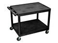 Luxor 32 x 24 x 27, Heavy-Duty 2 Shelf A V Cart, LP27-B                        , 41843190, Furniture - Miscellaneous