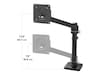 Ergotron NX Single Monitor Arm Mount for Displays up to 34, Black, 45-669-224, 41711324, Stands & Mounts - Desktop Monitors