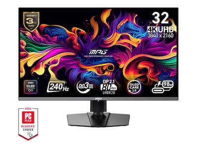 MSI 31.5 MPG 322URX 4K Ultra HD QD-OLED Monitor, MPG322URXQDOLED, 41892256, Monitors MSI 31.5 MPG 322URX 4K Ultra HD QD-OLED Monitor, MPG322URXQDOLED, 41892256, Monitors