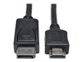 Tripp Lite DisplayPort to HDMI M M 1080p HDCP Cable Adapter, Black, 6ft, P582-006, 18218702, Cables