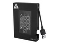 Apricorn 1TB Aegis Padlock USB 3.0 FIPS Validated Hardware Encrypted External Solid State Drive, A25-3PL256-S1000F, 18232045, Solid State Drives - External