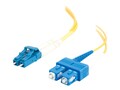 C2G Singlemode LC-SC 9 125 Duplex Fiber Patch Cable, Yellow, 1m, 29190, 6064515, Cables