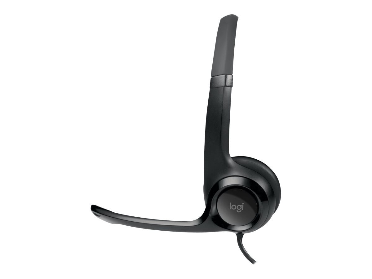 Logitech H390 USB Computer Headset - Black - 981-000014 - Wired Headsets 