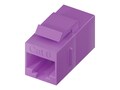 UNC CAT6 RJ45 Keystone In-Line Coupler, Purple, C6-CPLR-PUR, 20593595, Cable Accessories