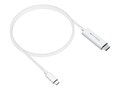 Targus 4K60Hz HyperDrive USB-C to HDMI Cable, White, 8ft, HD6007WHGL, 41773902, Cables