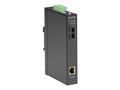 Black Box 10 100 1000-Mbps Copper to 1000-Mbps Multimode Fiber 850nm 500m 0.5km SC Industrial Media Converter, LGC281A                       , 42150781, Modem/Telco Signal Converters