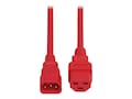 Eaton 15A 250V 14AWG C14 to C21 Heavy-Duty Power Cord, Red, 4ft, P037-004-ARD                  , 41910958, Power Cords