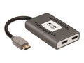 Tripp Lite 2-Port HDMI Splitter - 4K @ 60 Hz, 4:4:4, Multi-Resolution Support, HDR, HDCP 2.2, USB Powered, TAA, B118-002-HDR-V2, 38203621, Video Converters, Extenders & Splitters