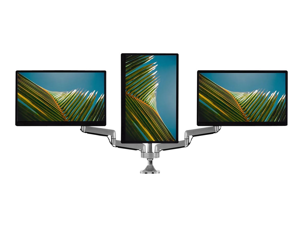 Mount-It! Triple Monitor Desk Mount w/ USB, USB-C & Audio Ports - Thumbnail 2