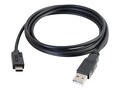 C2G USB 2.0 Type C (USB-C) to USB Type A M M Cable, Black, 6ft, 28871, 32008437, Cables