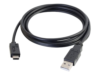C2G USB 2.0 Type C (USB-C) to USB Type A M M Cable, Black, 6ft, 28871, 32008437, Cables C2G USB 2.0 Type C (USB-C) to USB Type A M M Cable, Black, 6ft, 28871, 32008437, Cables