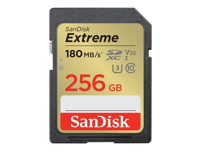 SanDisk 256GB Extreme UHS-I U3 SDXC Memory Card, Class 10, SDSDXVV-256G-ANCIN, 41530563, Memory - Flash